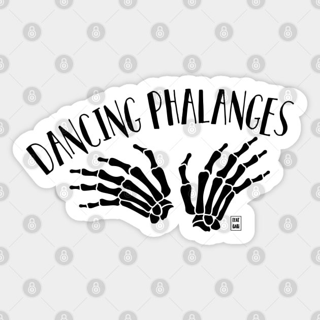 Dancing phalanges Sticker by Gabi Veiga